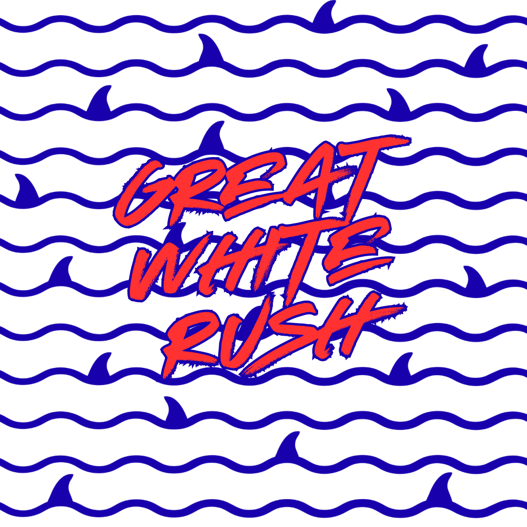 Great White Rush (pom lo, rainbow candy, blue raz, grape)