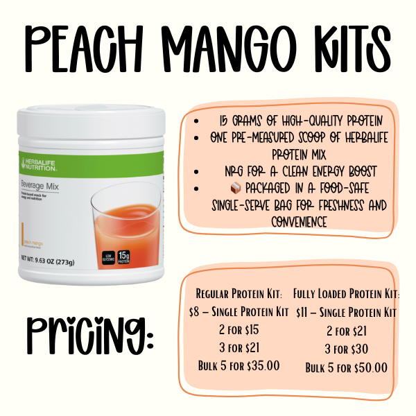Mango Kit Peach Mango Kits – Sip and Savor Nutrition