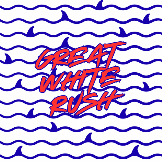 Great White Rush (pom lo, rainbow candy, blue raz, grape)