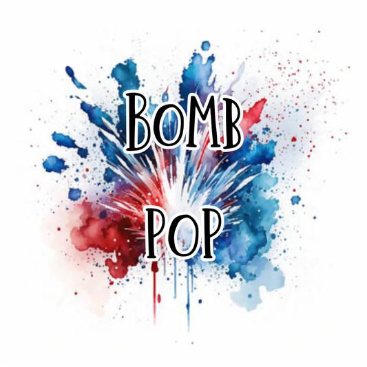 Bomb Pop (pom lo, blue raz, strawberry, pina colada)