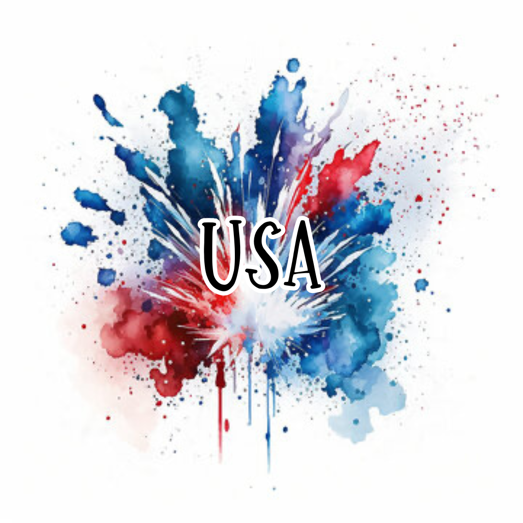 USA (tropical lo, pink starburst, cotton candy)
